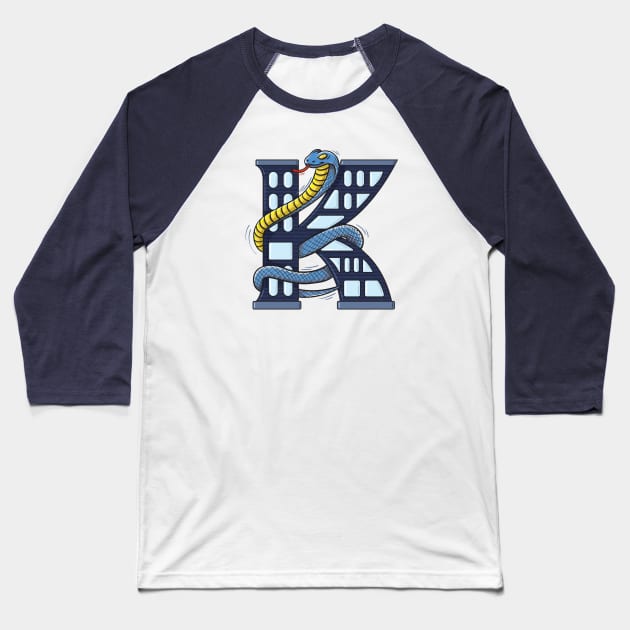 Kobra K Baseball T-Shirt by Moe Tees